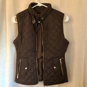 Brown Quilted Vest